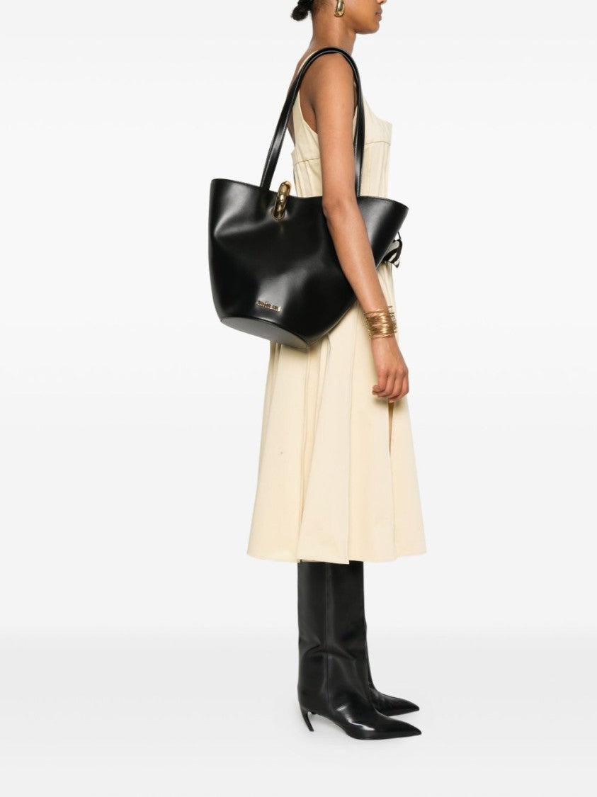 Jacquemus Black Silk And Nylon Gold Hardware Bag