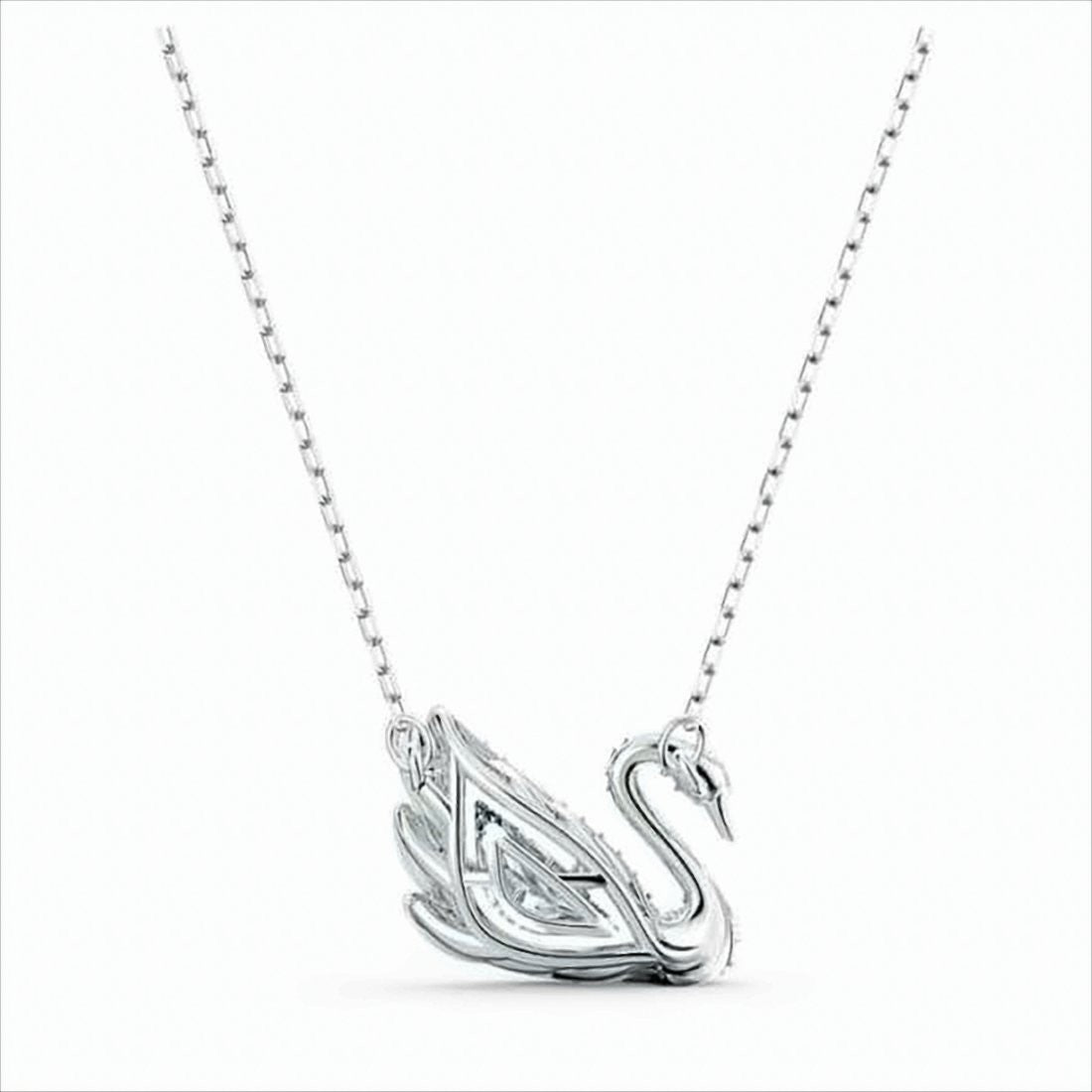Swarovski Swan-Shaped Necklace With Sparkling Crystal Pendant