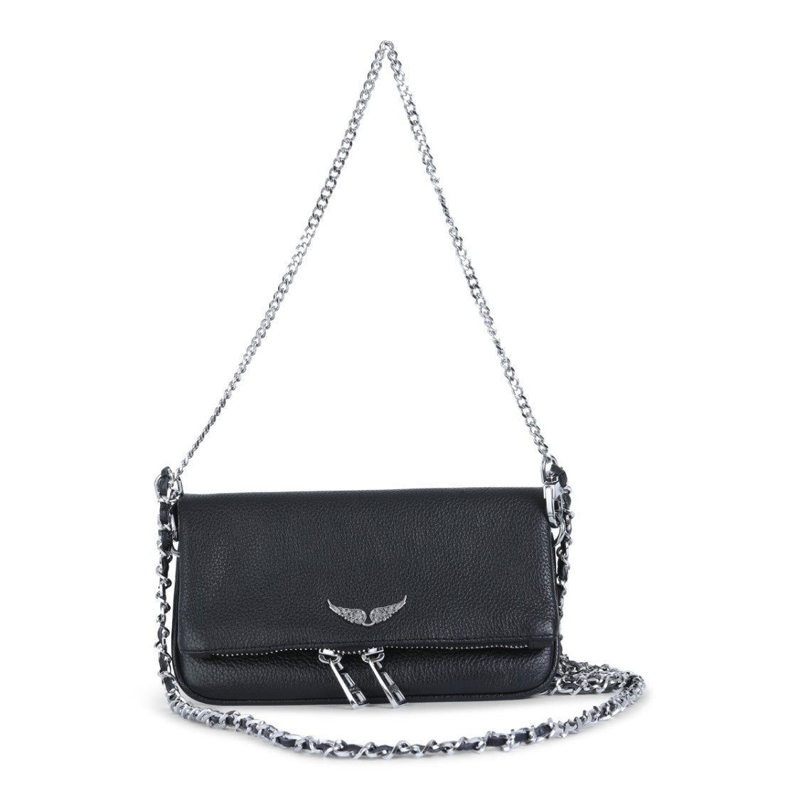 Zadig & Voltaire Black Leather Rock Nano Shoulder Bag
