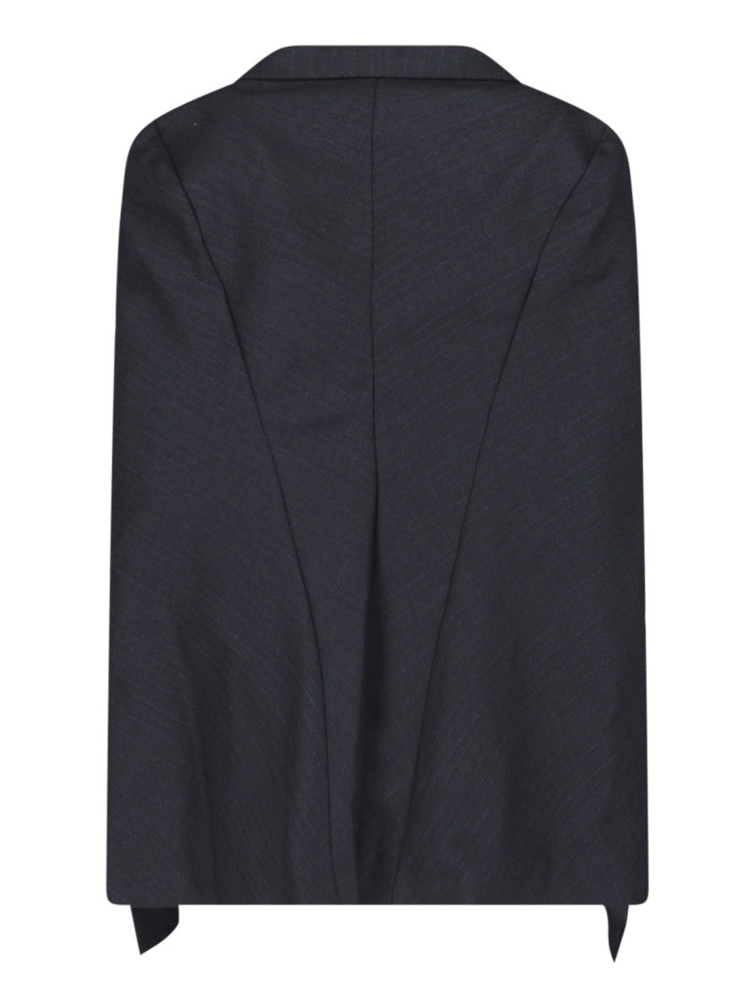 Junya Watanabe Dark Grey Wool Blazer With Classic Notch Lapel