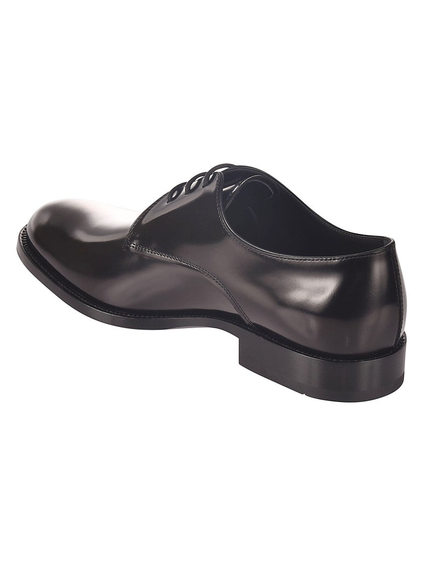 Tod's Polished Leather Lace-Up Francesina Shoes