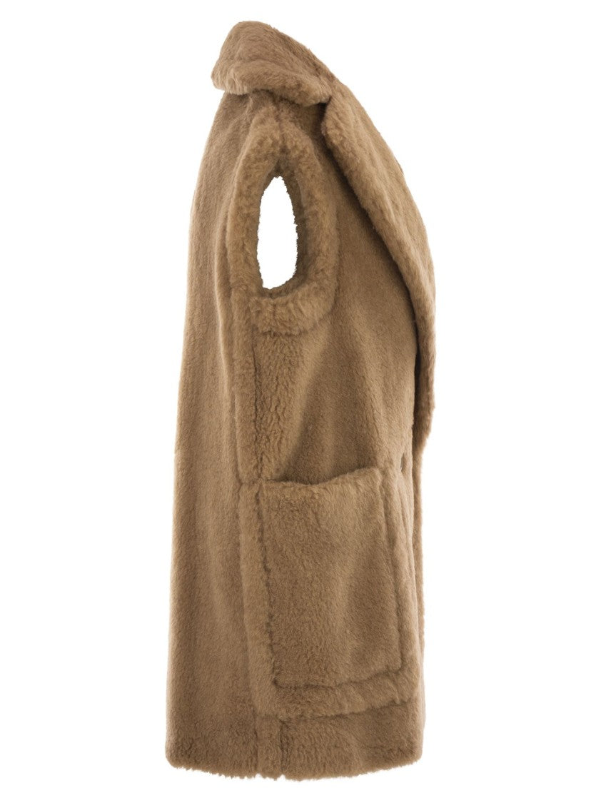 Max Mara Breda1234 - Camel And Silk Teddy Waistcoat