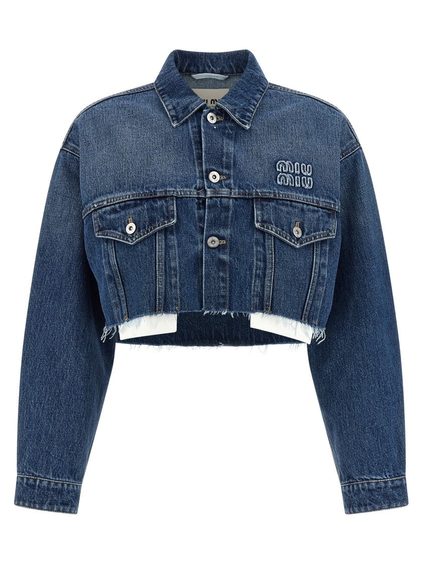 Miu Miu Cropped Denim Jacket