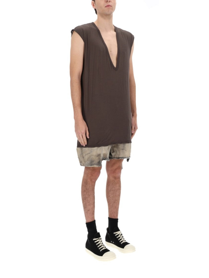 Drkshdw By Rick Owens Stefan Cotton Marbled Cargo Shorts