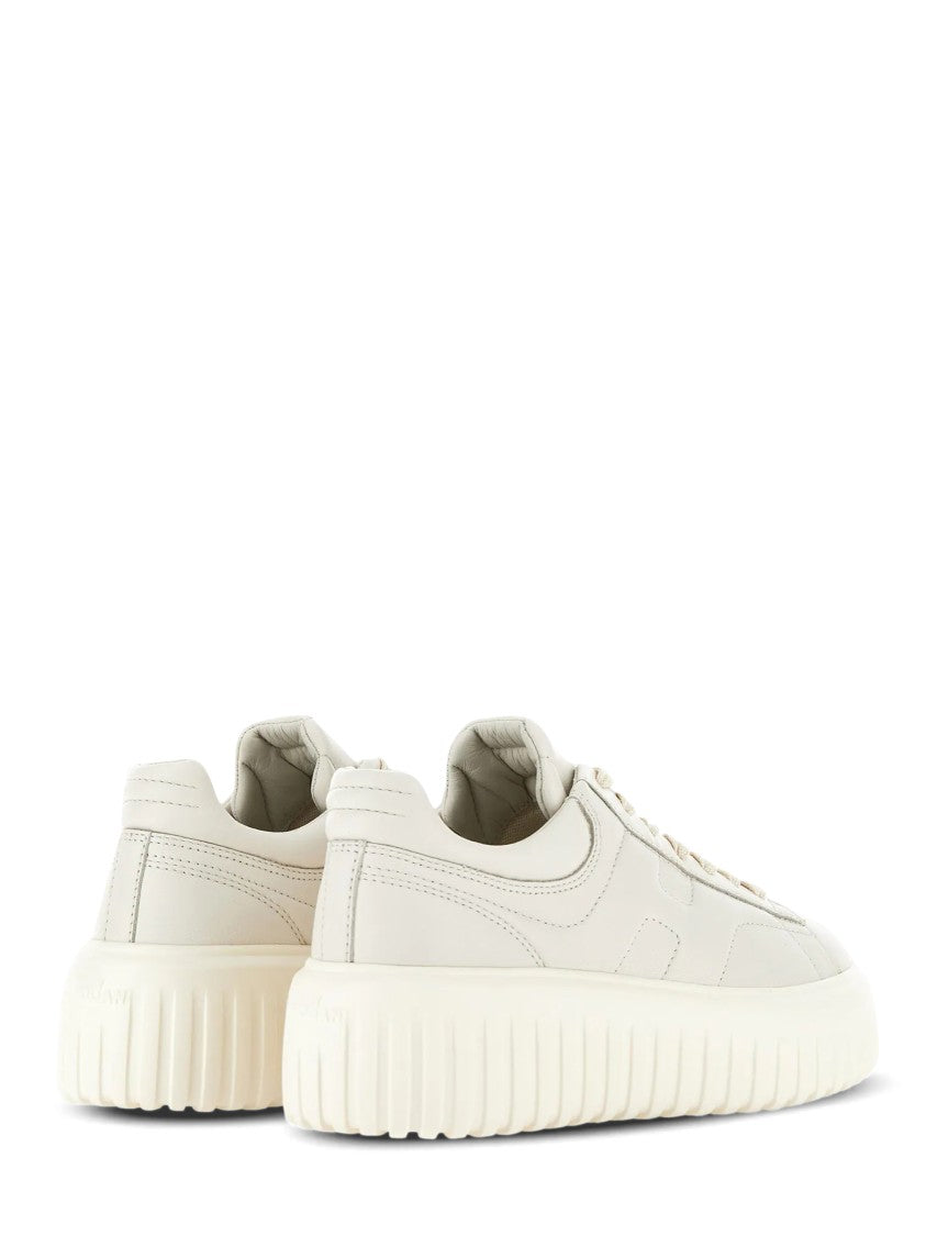 Hogan Beige Sneakers With Textured Sole