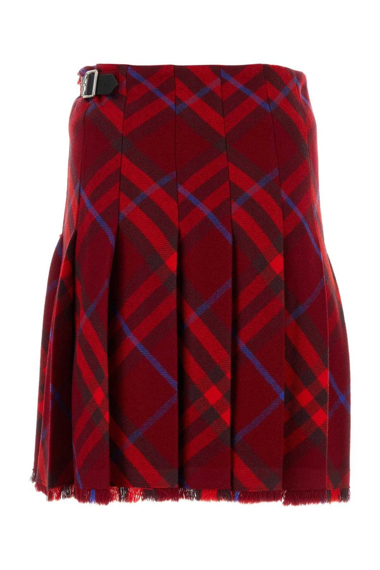 Burberry Embroidered Wool Skirt