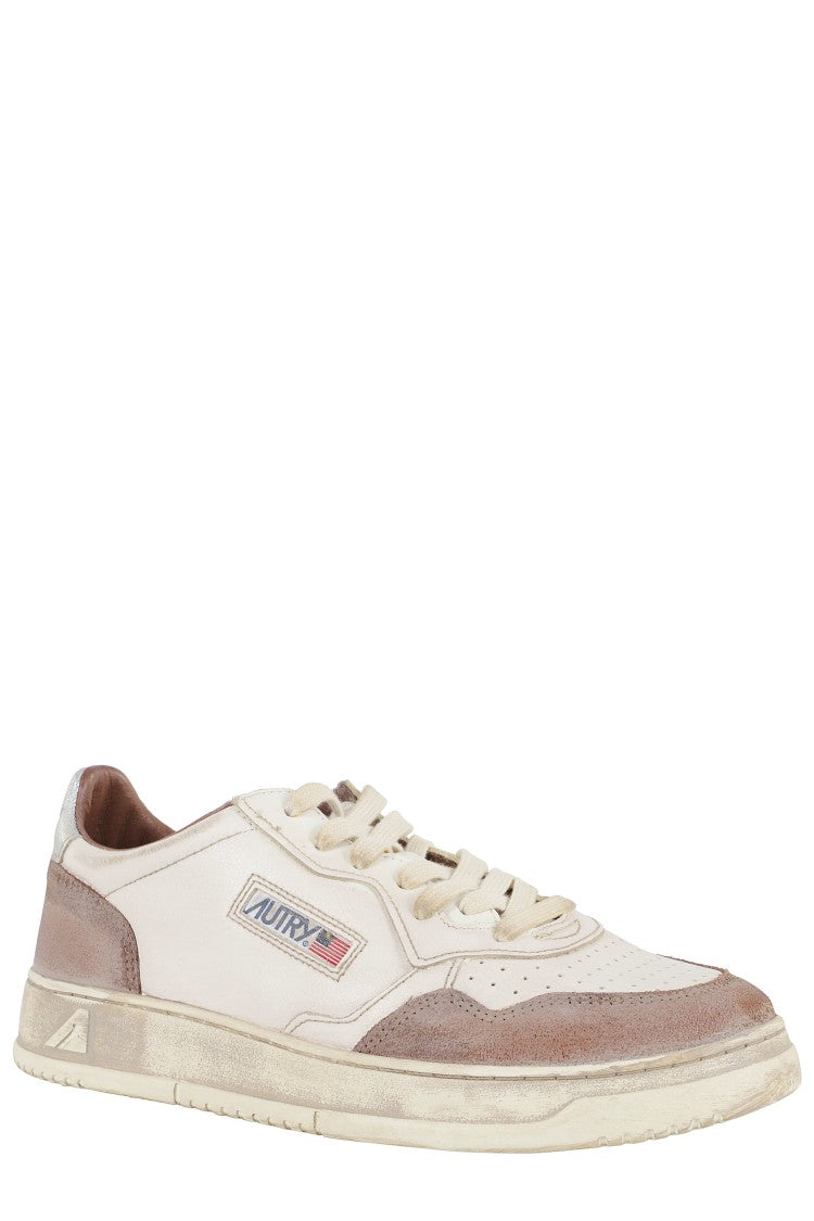 Autry Vintage-Inspired Leather Sneakers With Iconic Logo Detail