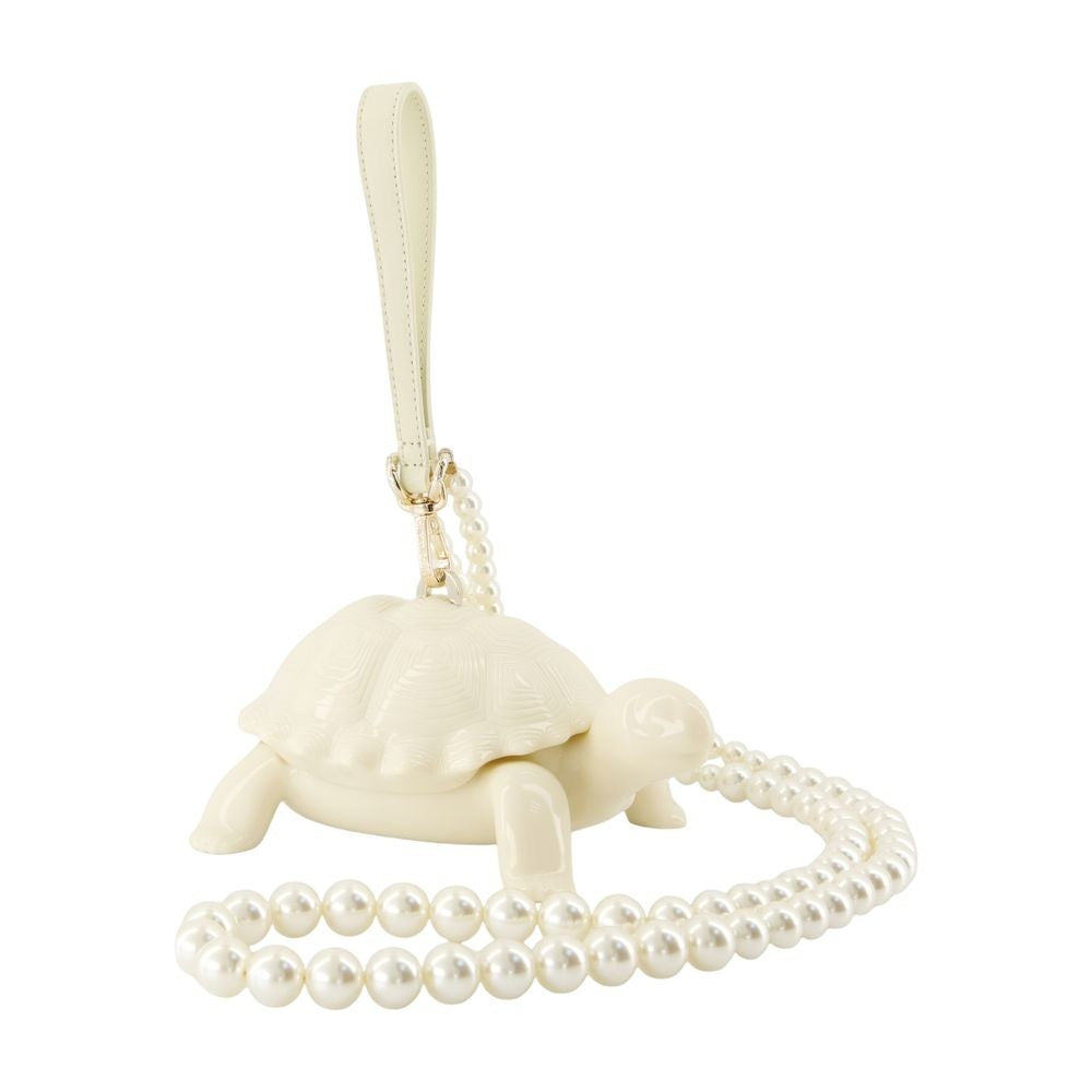 Simone Rocha Tortoise-Shaped Crossbody Bag With Pearl Chain Strap