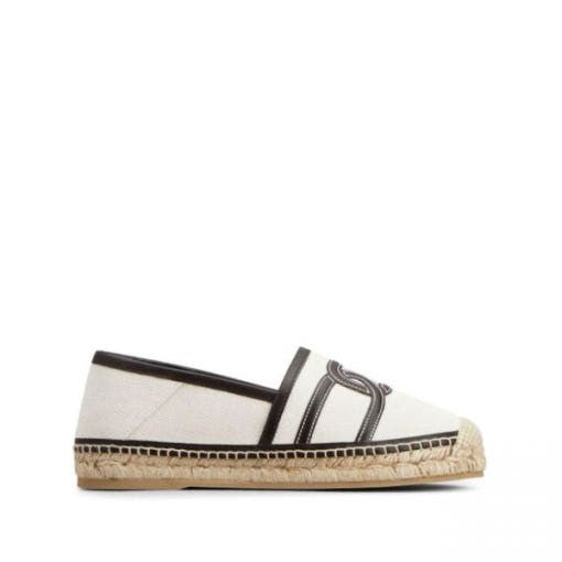 Tod's Slip-On Sneaker With Leather Trim And Woven Sole