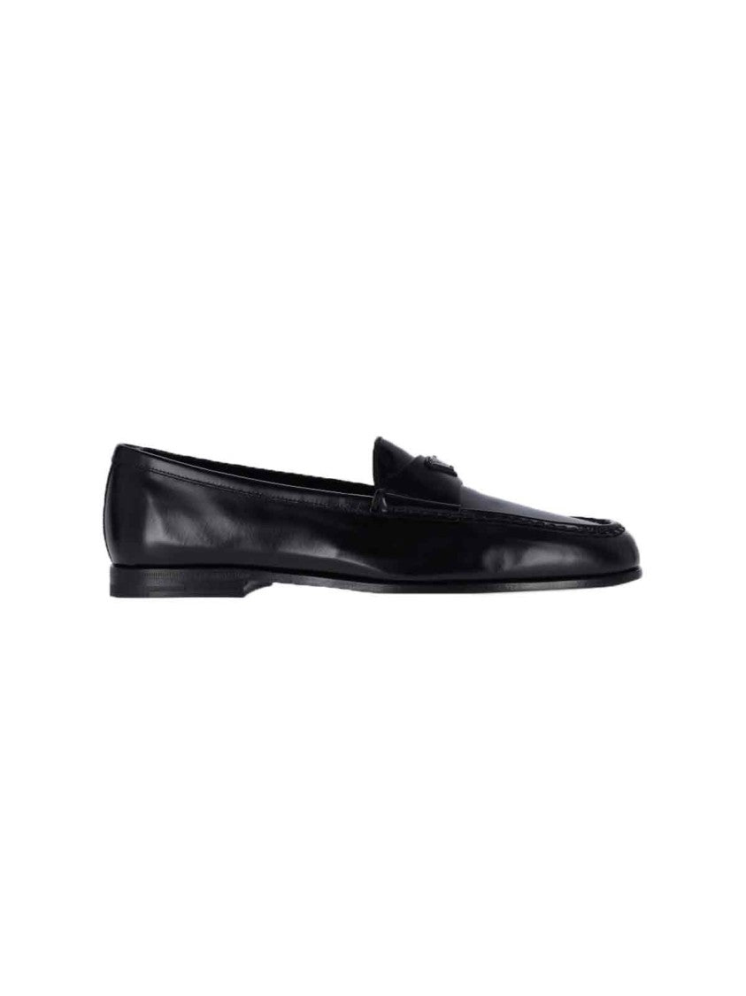 Prada Logo Loafers – Black