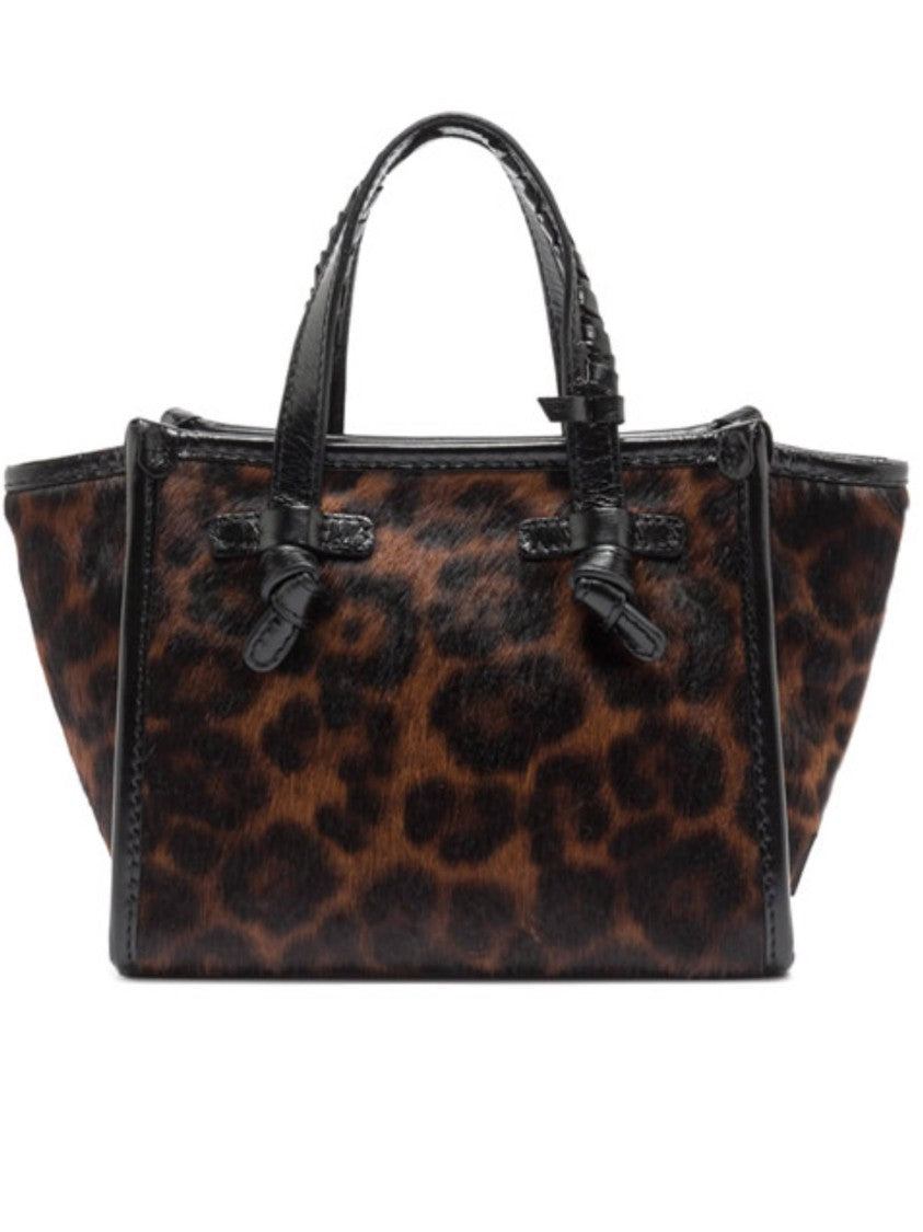 Gianni Chiarini Brown Miss Marcella Leopard Print Tote Bag