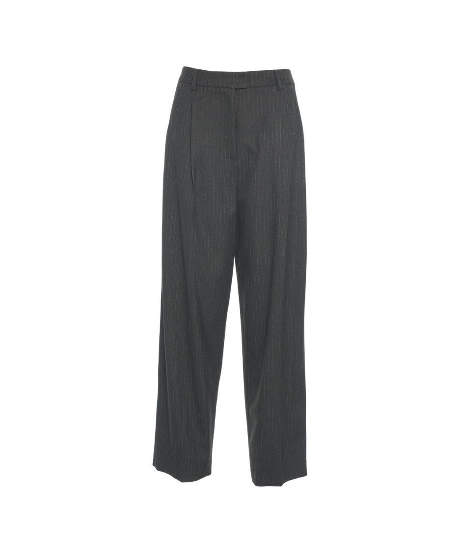 Gender Palazzo Pants With Pinstripe