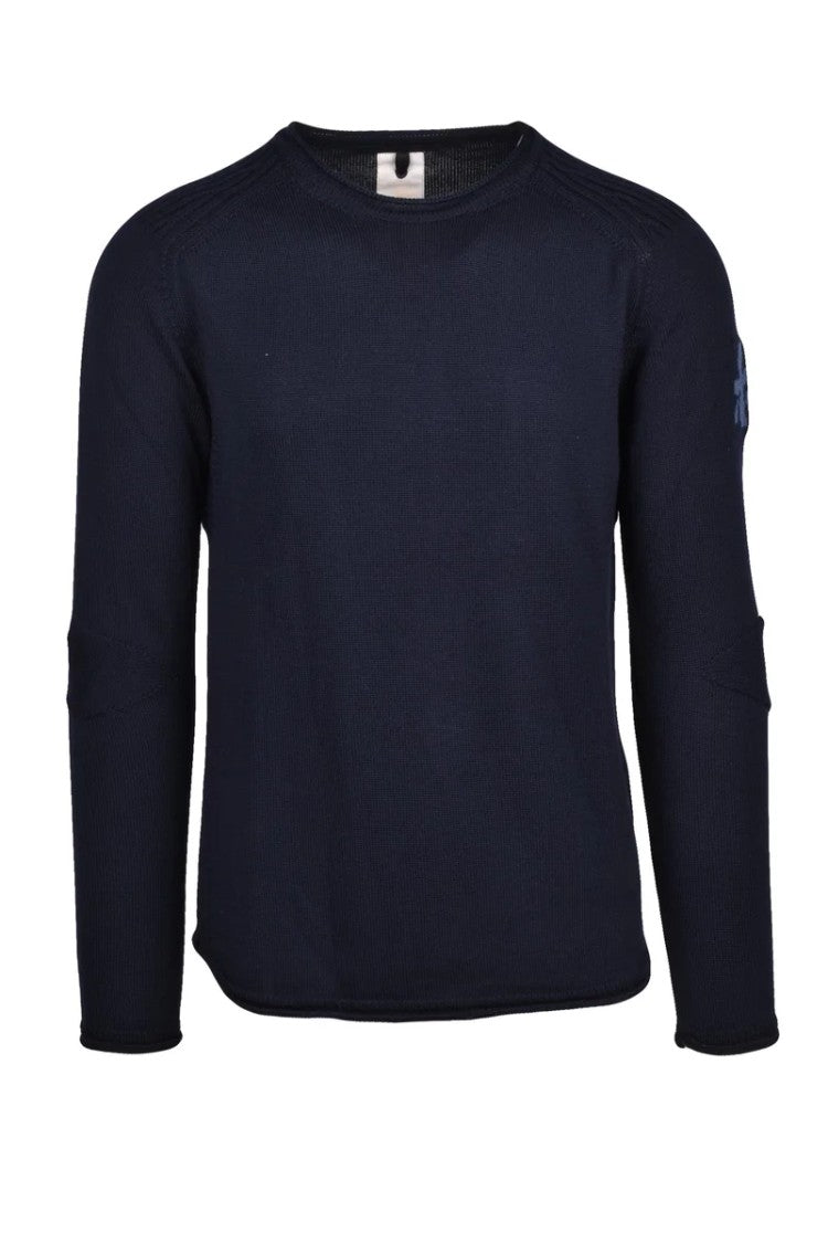 Premiata Crewneck Sweater In Wool - Blue