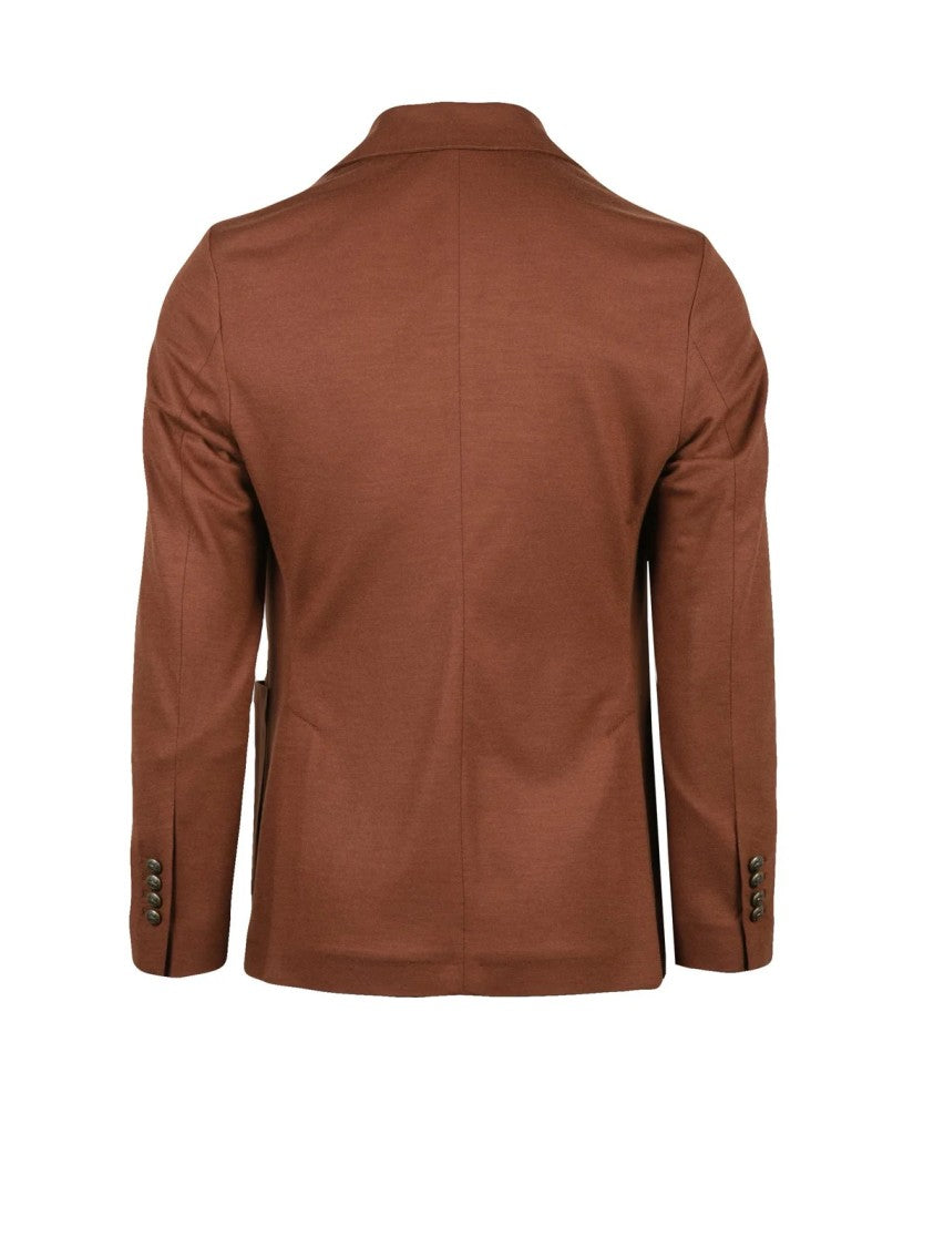 Circolo 1901 Fitted Circolo 1901 Blazer In Warm Brown With Defined Silhouette