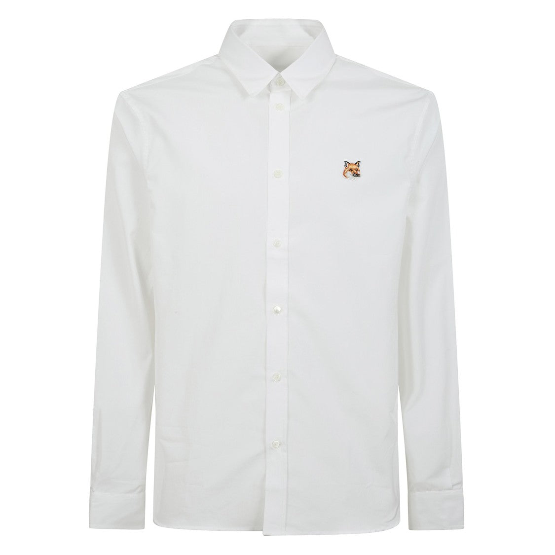 Maison Kitsuné Oxford Shirt With Fox Embroidery