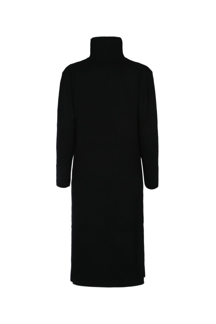 I Blues Knee-Length Black Dress With High Turtleneck