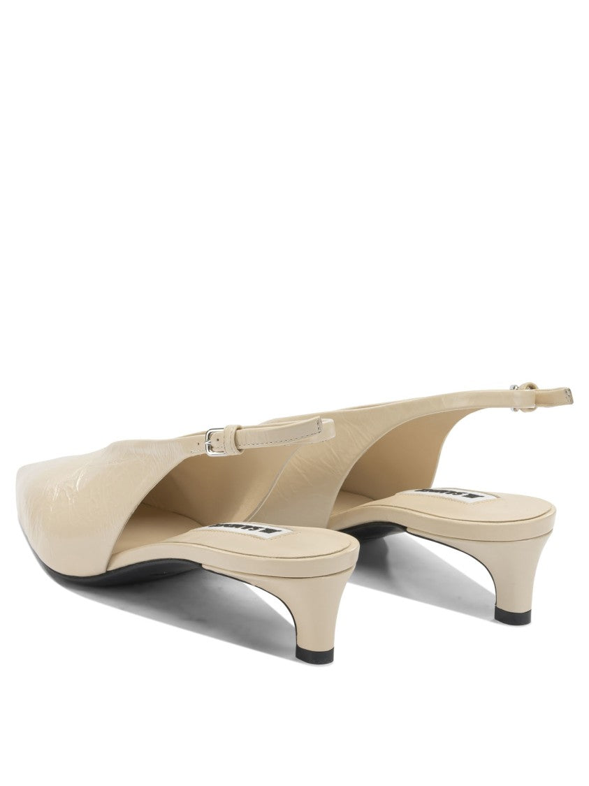 Jil Sander Pointed Toe Leather Slingbacks