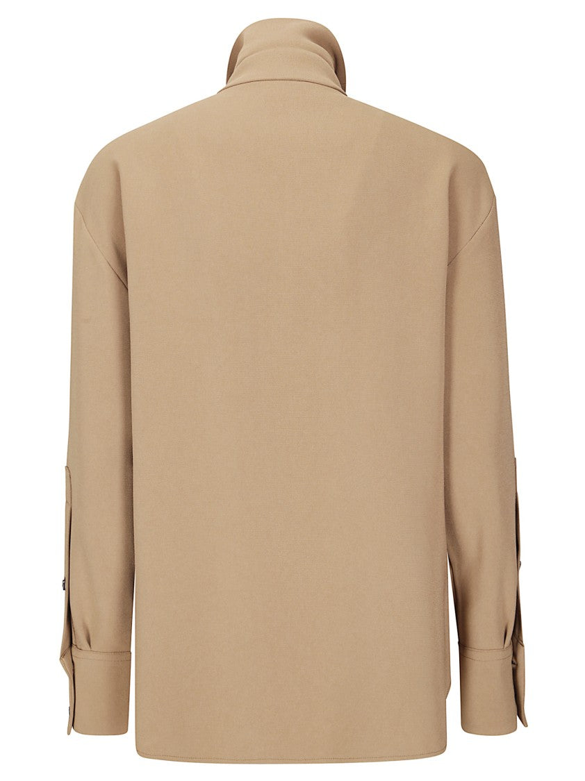 Alberto Biani Crew Neck Shirt With Long Tie Detail