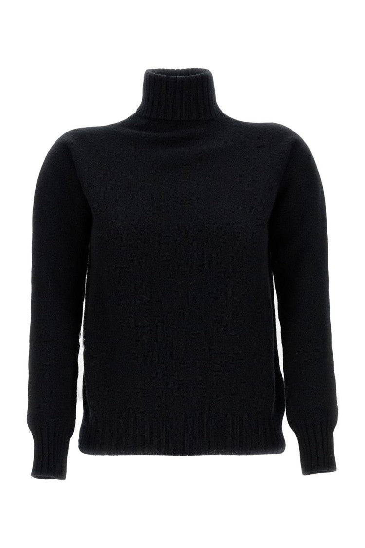 Drumohr Wool Knit Turtleneck Sweater With Ribbed Collar