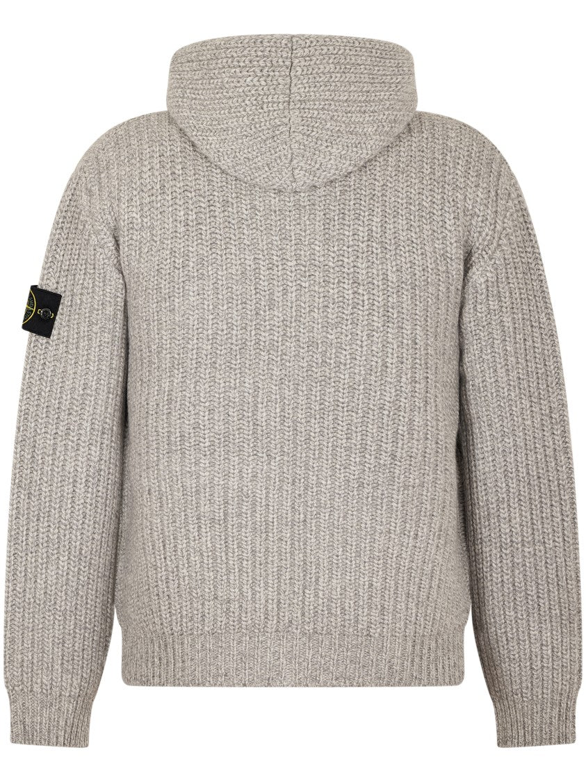 Stone Island Chunky Knit Sweater With Hood