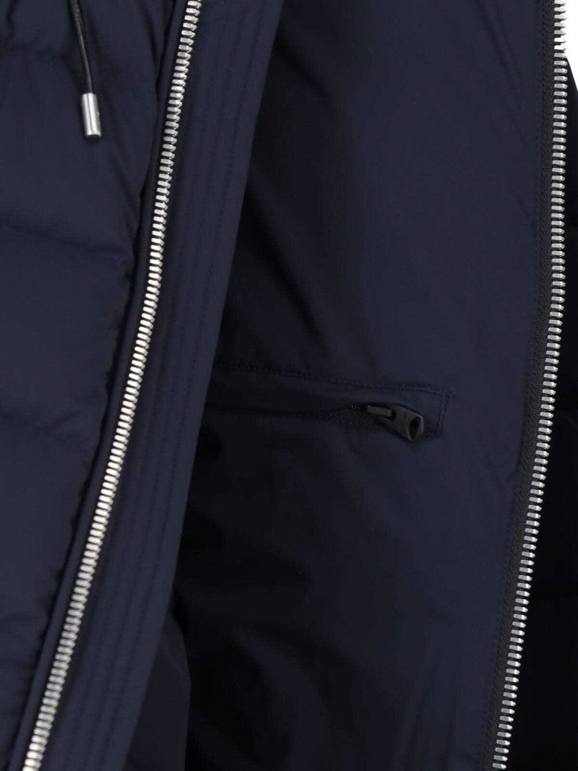Mackage Navy Blue Jack Quilted Hooded Down Jacket