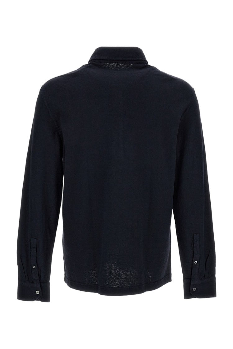 Drumohr Cotton-Linen Blend Polo Shirt With French Collar