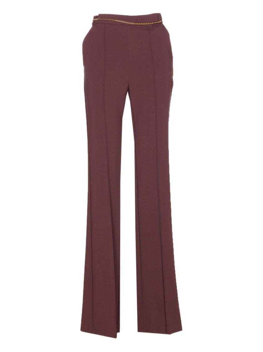 Elisabetta Franchi Tailored Straight Leg Trousers With Minimalist Design