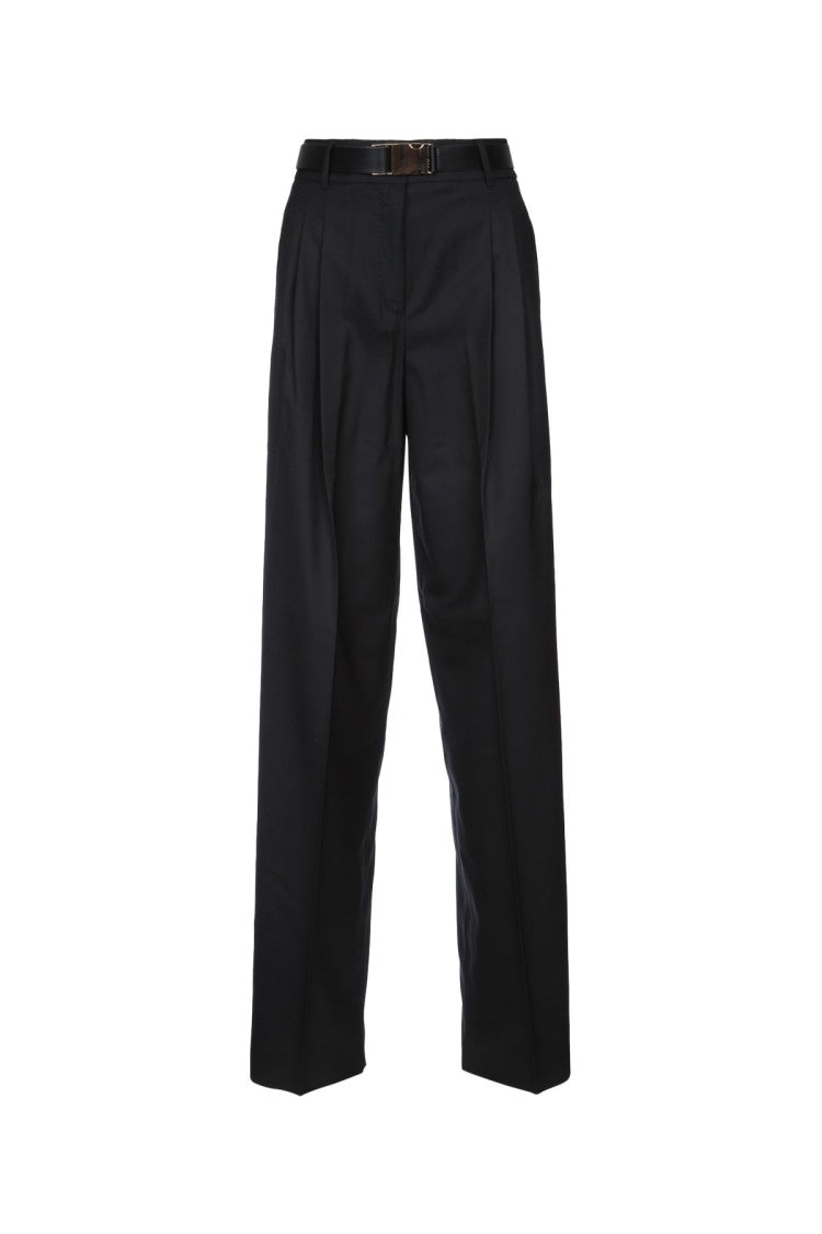 Mm Studio Tailored High-Waist Straight-Leg Pants