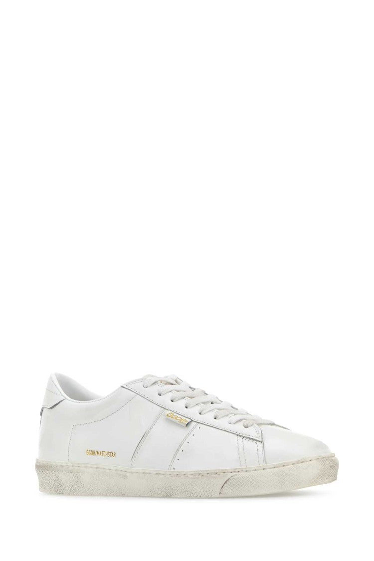 Golden Goose White Leather Matchstar Sneakers
