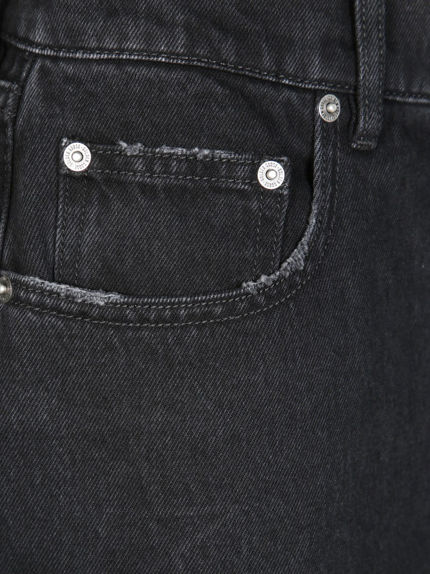 Golden Goose Relaxed-Fit Washed Denim Pants With Rolled Cuffs