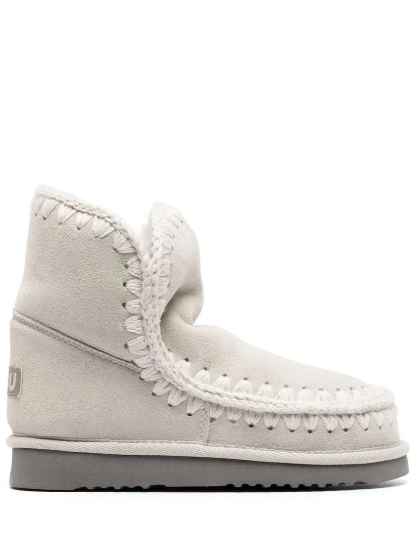 Mou Casual Ankle Boots With Decorative Stitching