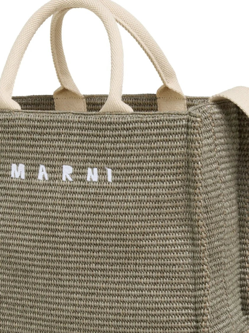Marni Small Raffia Tote Bag