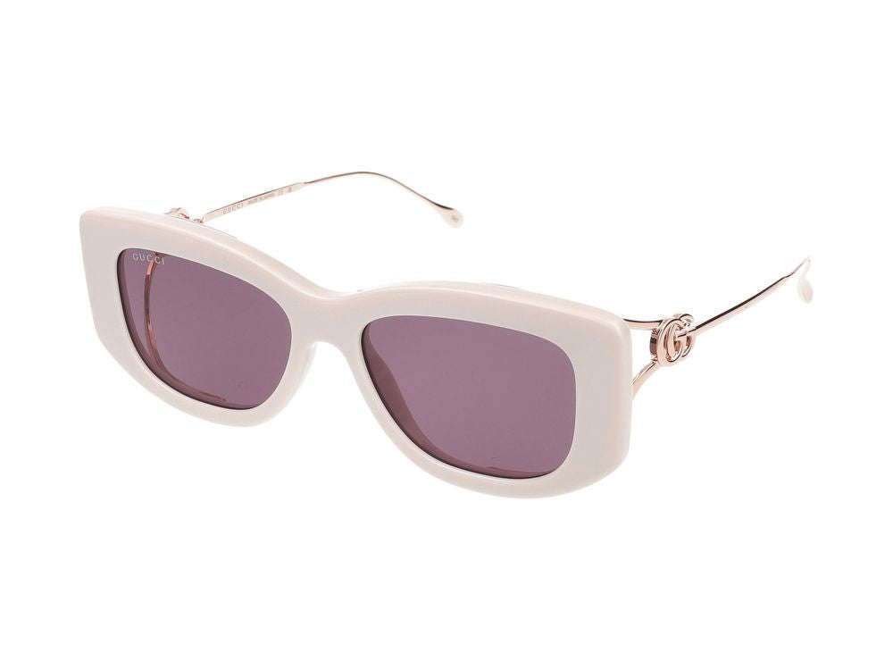 Gucci Sunglasses Gg1566s 003 Ivory Gold Violet 55/17/120