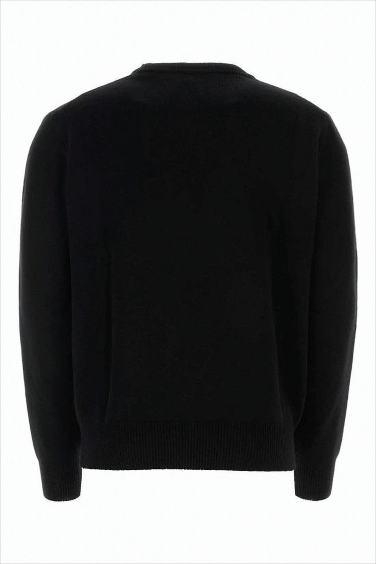 Vivienne Westwood Relaxed Fit Black Wool-Cashmere Sweater With Emblem