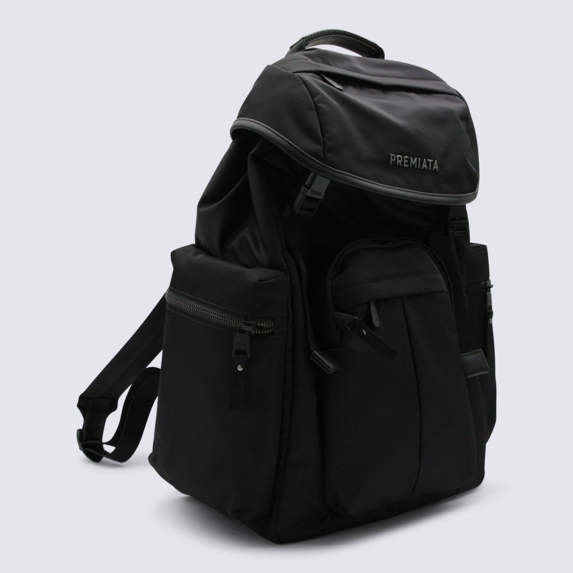 Premiata Structured Nylon Backpack With Logo Print