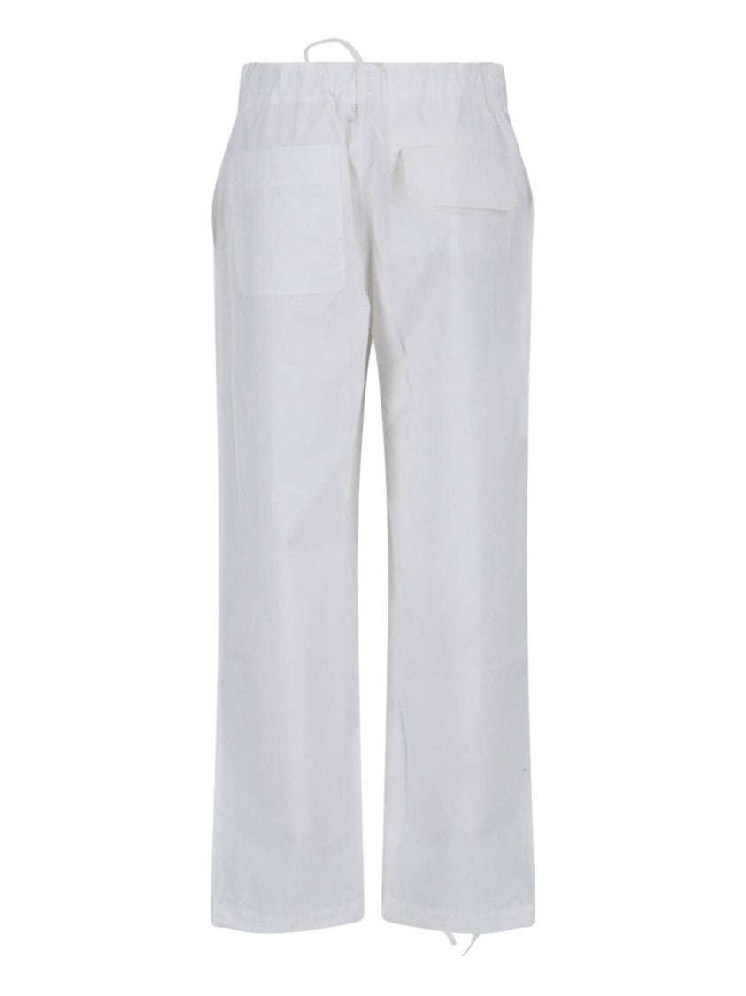 Victoria Beckham Tailored White Trousers With Straight-Leg Cut
