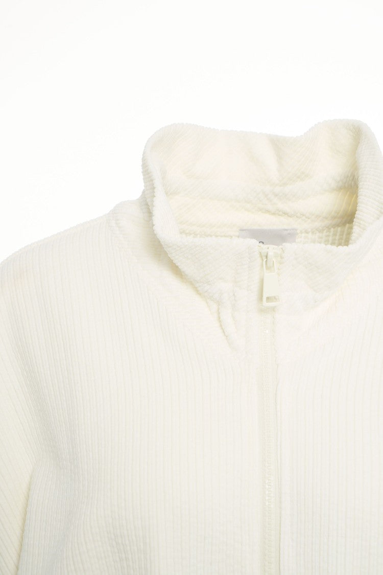 8Pm High Collar Corduroy Sweatshirt With Relaxed Fit