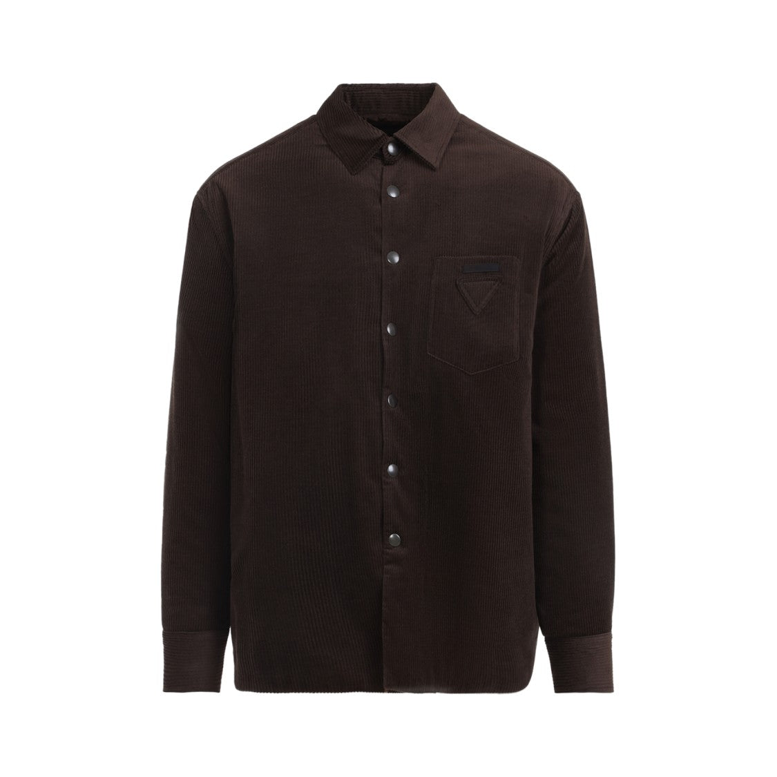 Prada Refined Dark Brown Corduroy Shirt
