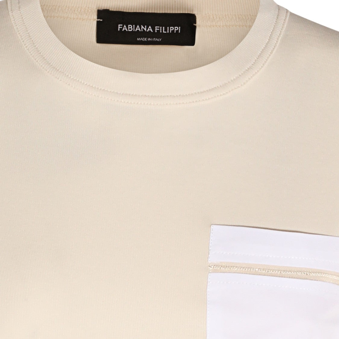 Fabiana Filippi Short-Sleeve T-Shirt With Contrast Pocket Detail