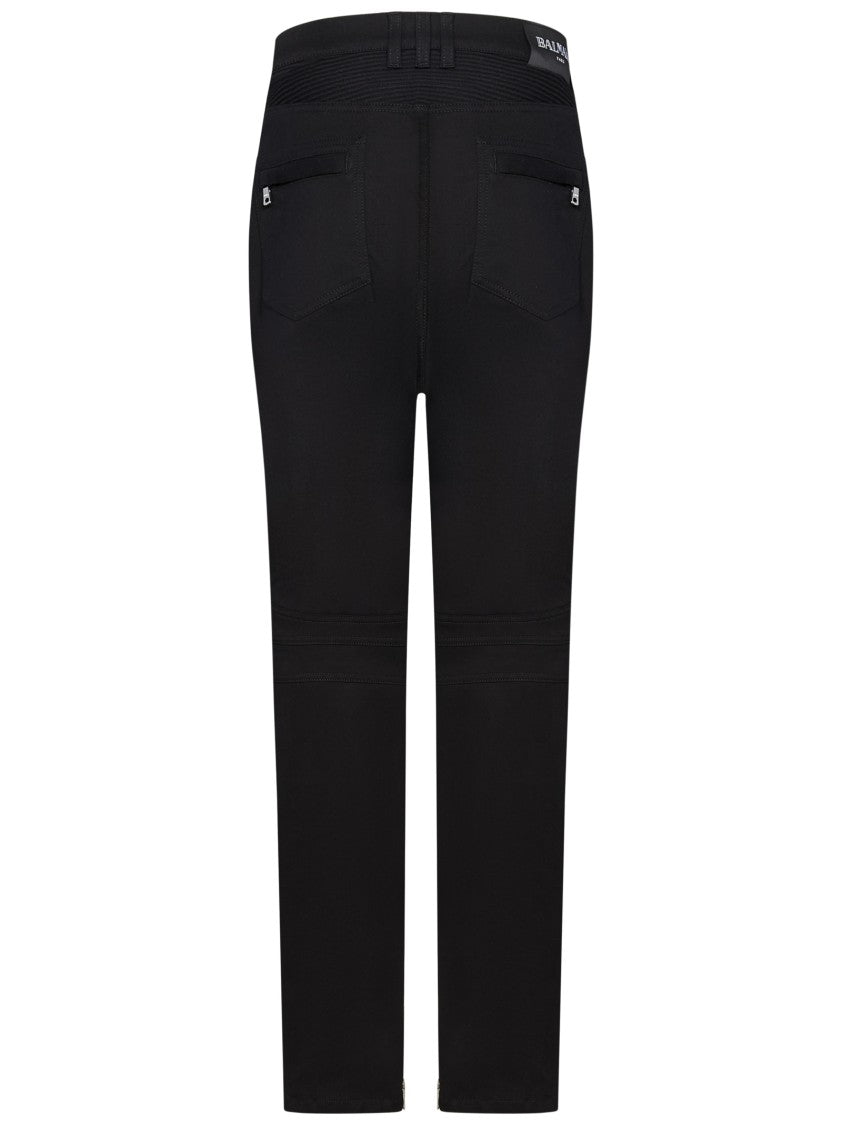 Balmain Black Slim-Fit Biker Jeans