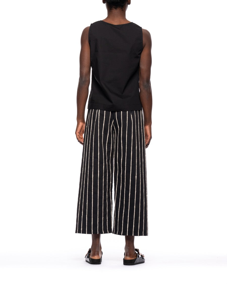 Maria Calderara Palazzo Trousers With Drawstring Waist