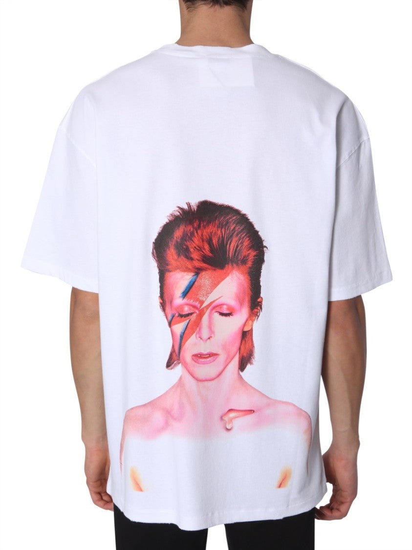 Ih Nom Uh Nit White Oversized Graphic Print T-Shirt With Bowie Design