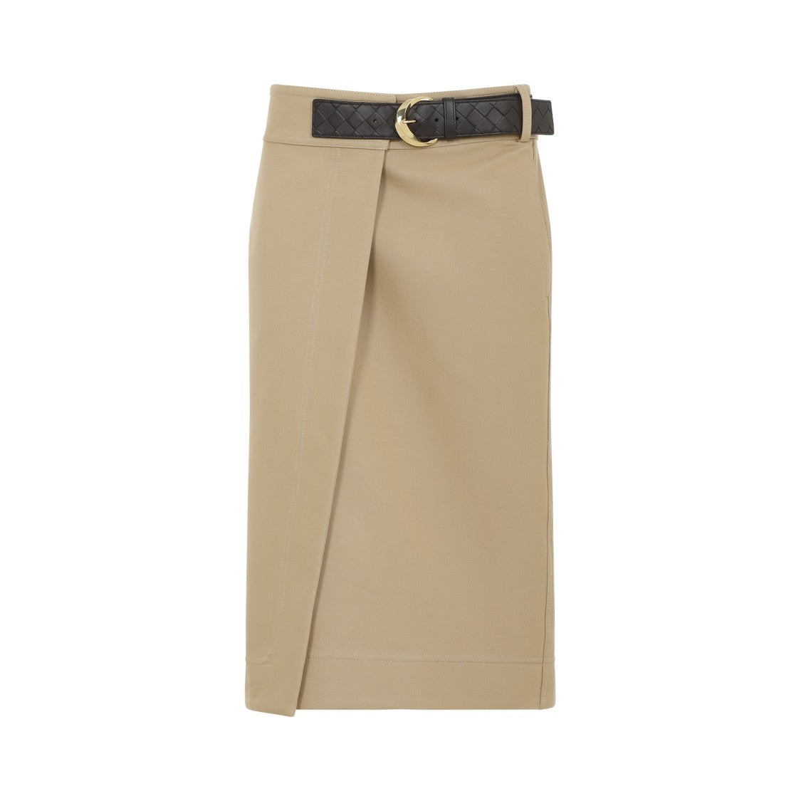 Bottega Veneta Nude & Neutrals Midi Skirt