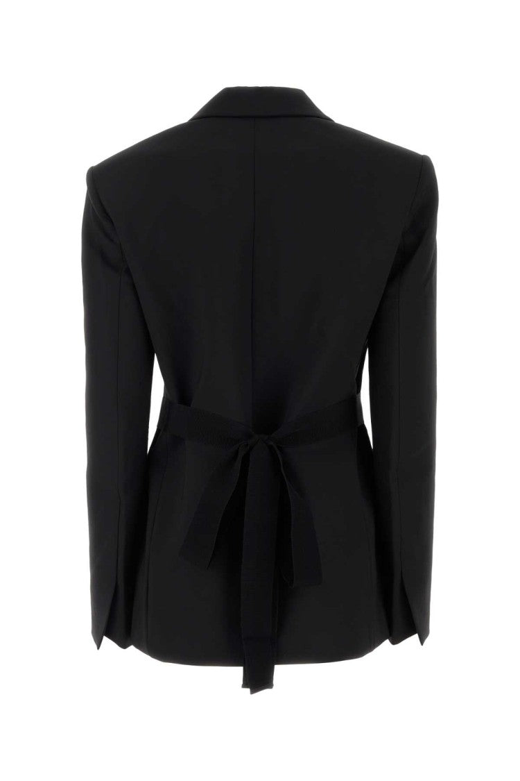 Nensi Dojaka Black Stretch Wool Blazer