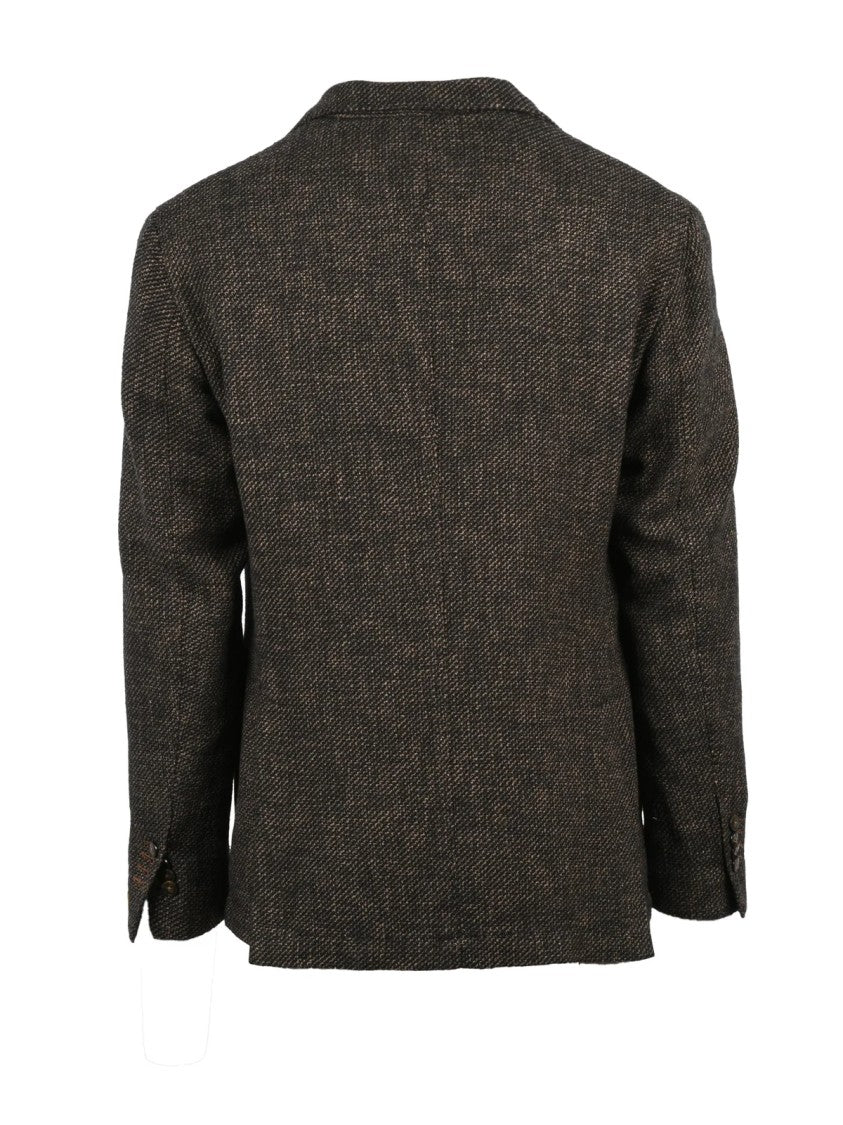 L.B.M. 1911 Textured Cotton And Wool Jacket With Rounded Silhouette