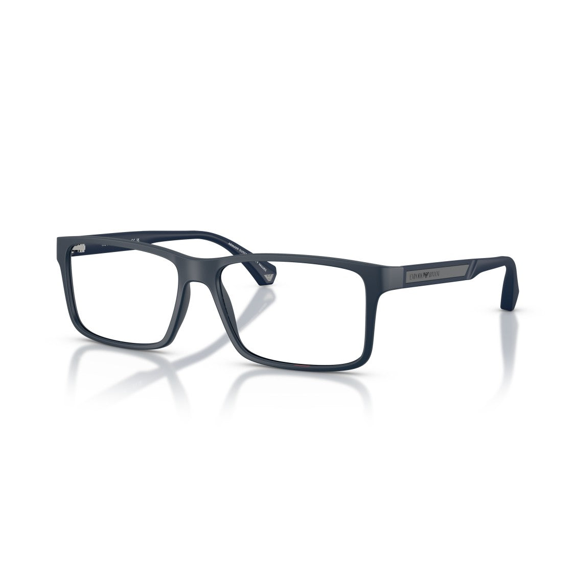 Emporio Armani 0Ea3038 Rectangular Matte Finish Eyeglasses With Tapered Arms