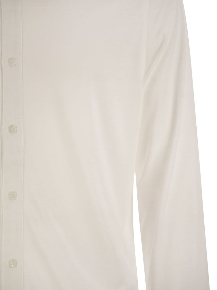 Majestic Long-Sleeved Lyocell And Cotton Shirt