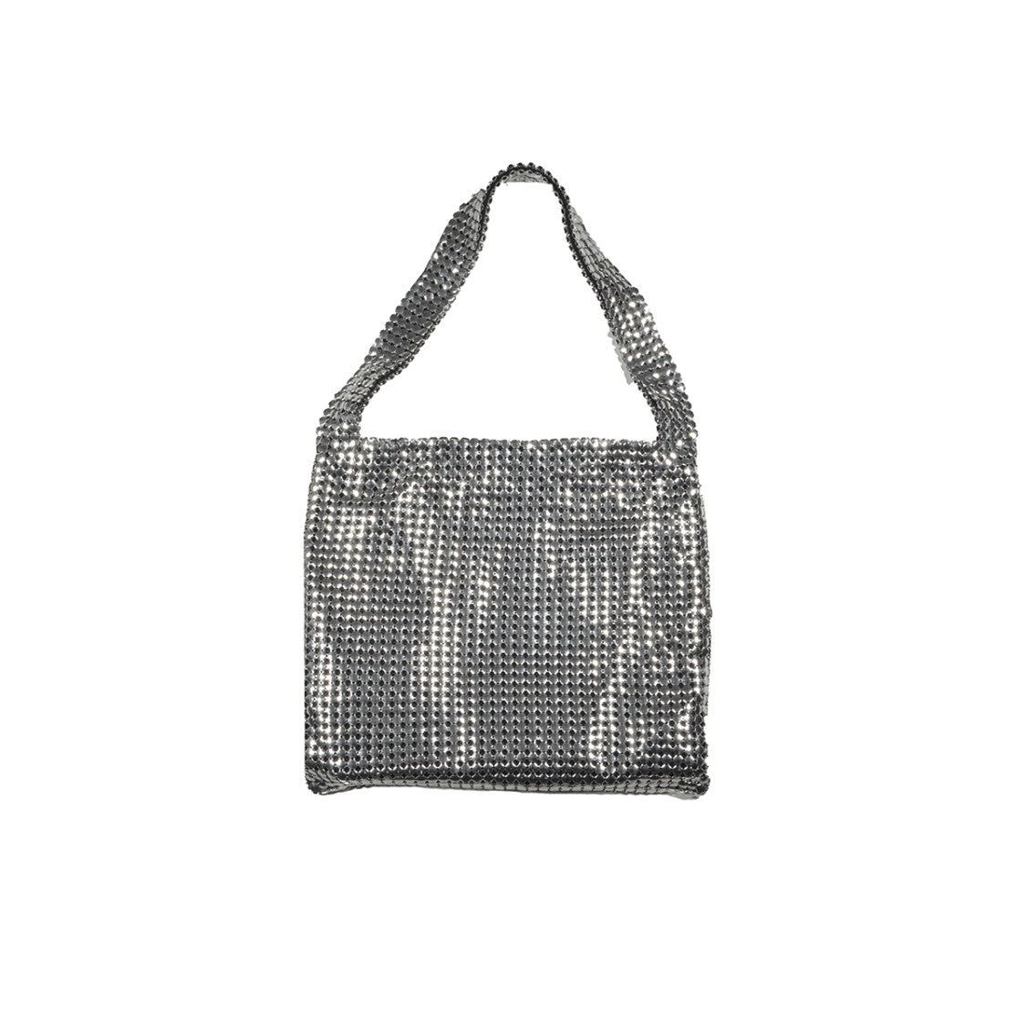 Rabanne Small Silver Mesh Pixel Shoulder Bag