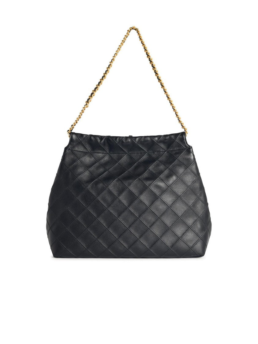 Tory Burch 'Fleming Hobo' Black Leather Bag