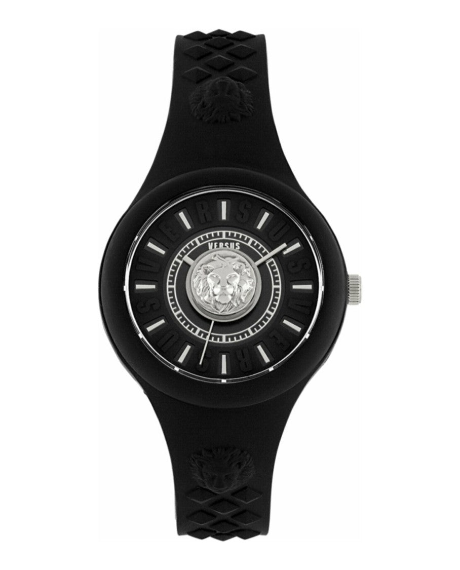 Versus Versace Fire Island Lion Strap Watch With 39Mm Black Case